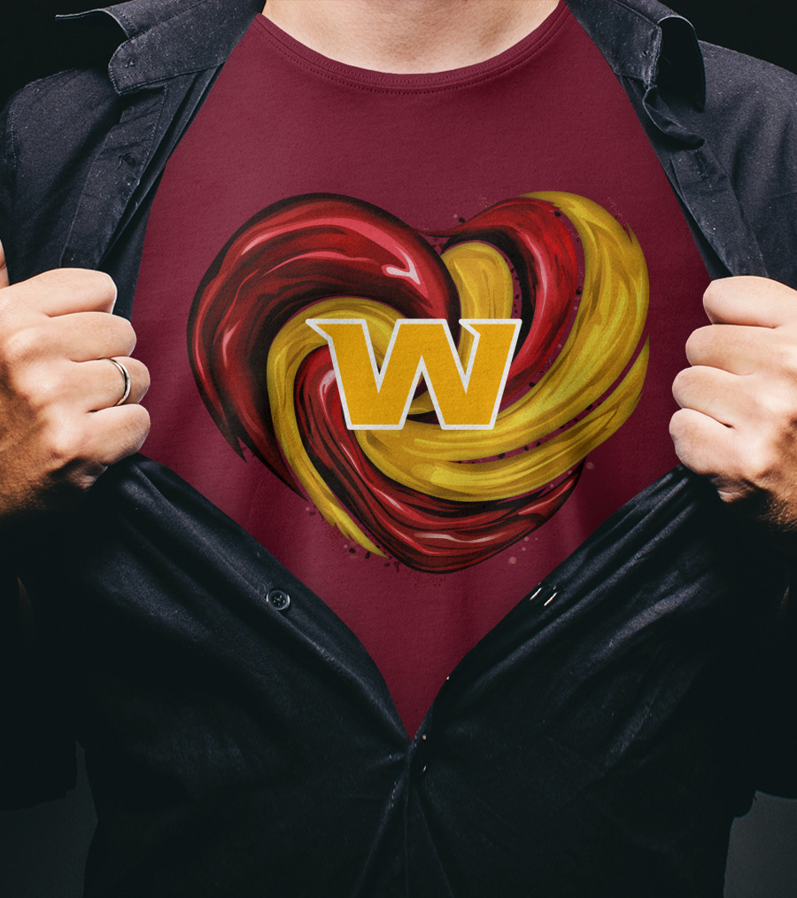 Washington Football Team Tornado Heart W Emblem T-Shirt