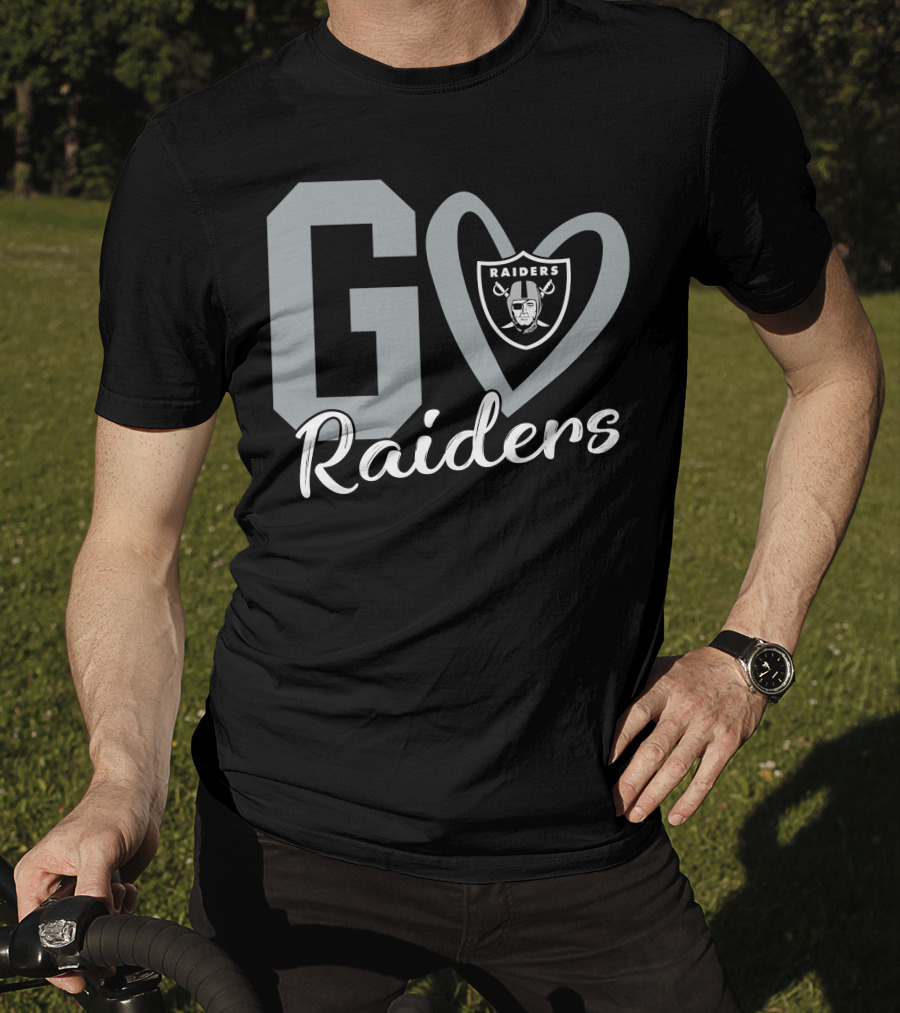 Go Raiders Heart Logo Las Vegas Raiders T-Shirt