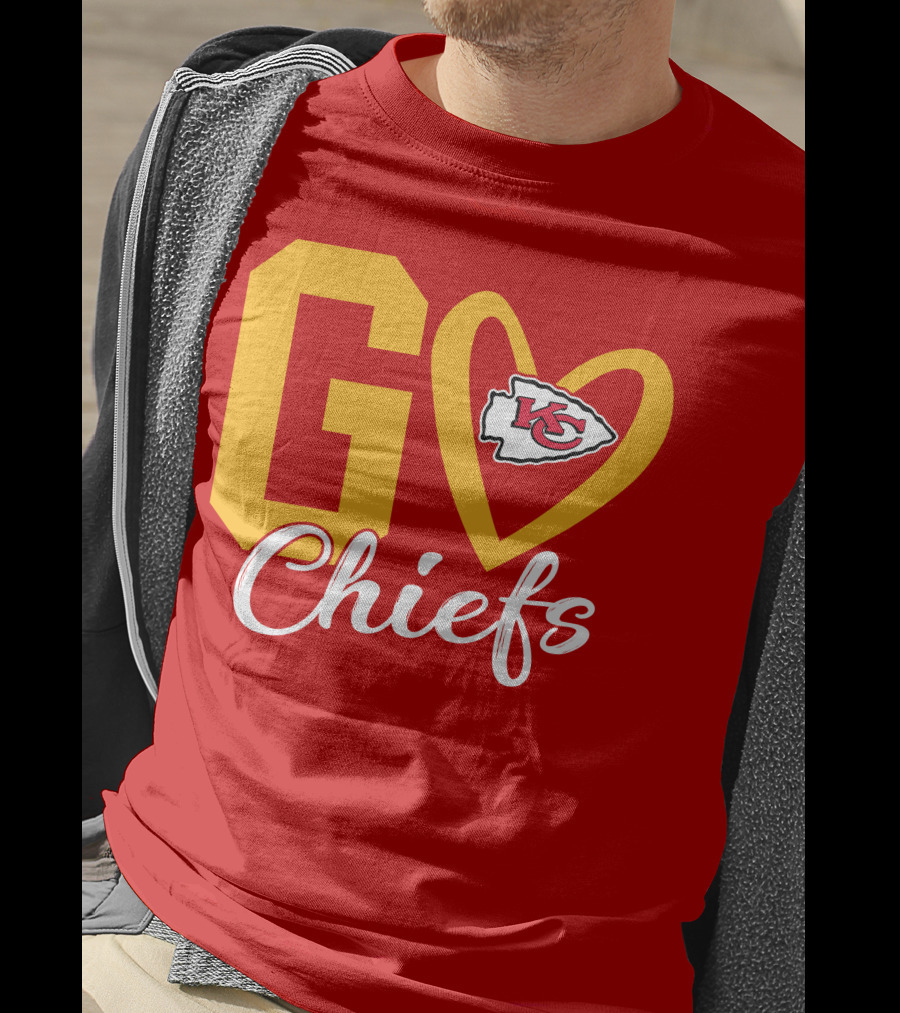 Go Chiefs KC Heart T-Shirt