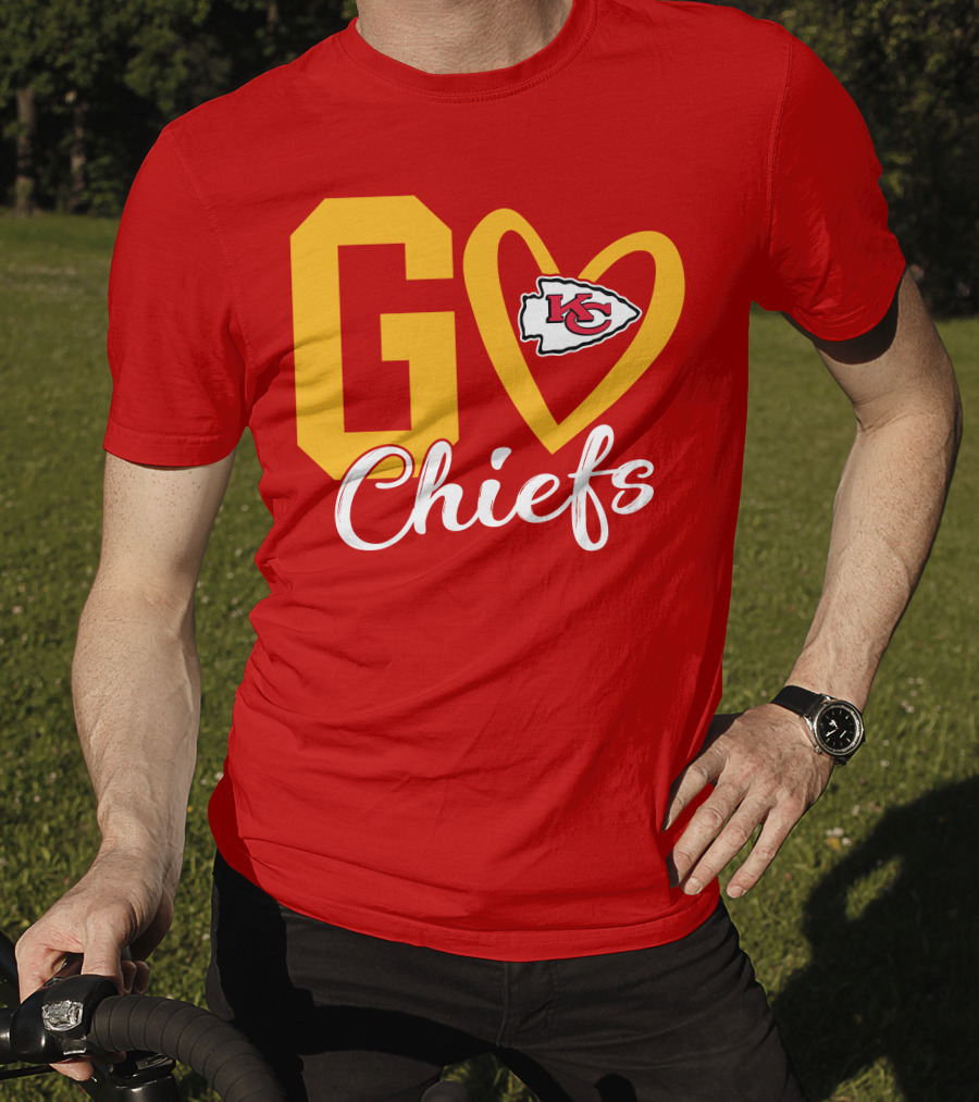 Go Chiefs KC Heart T-Shirt