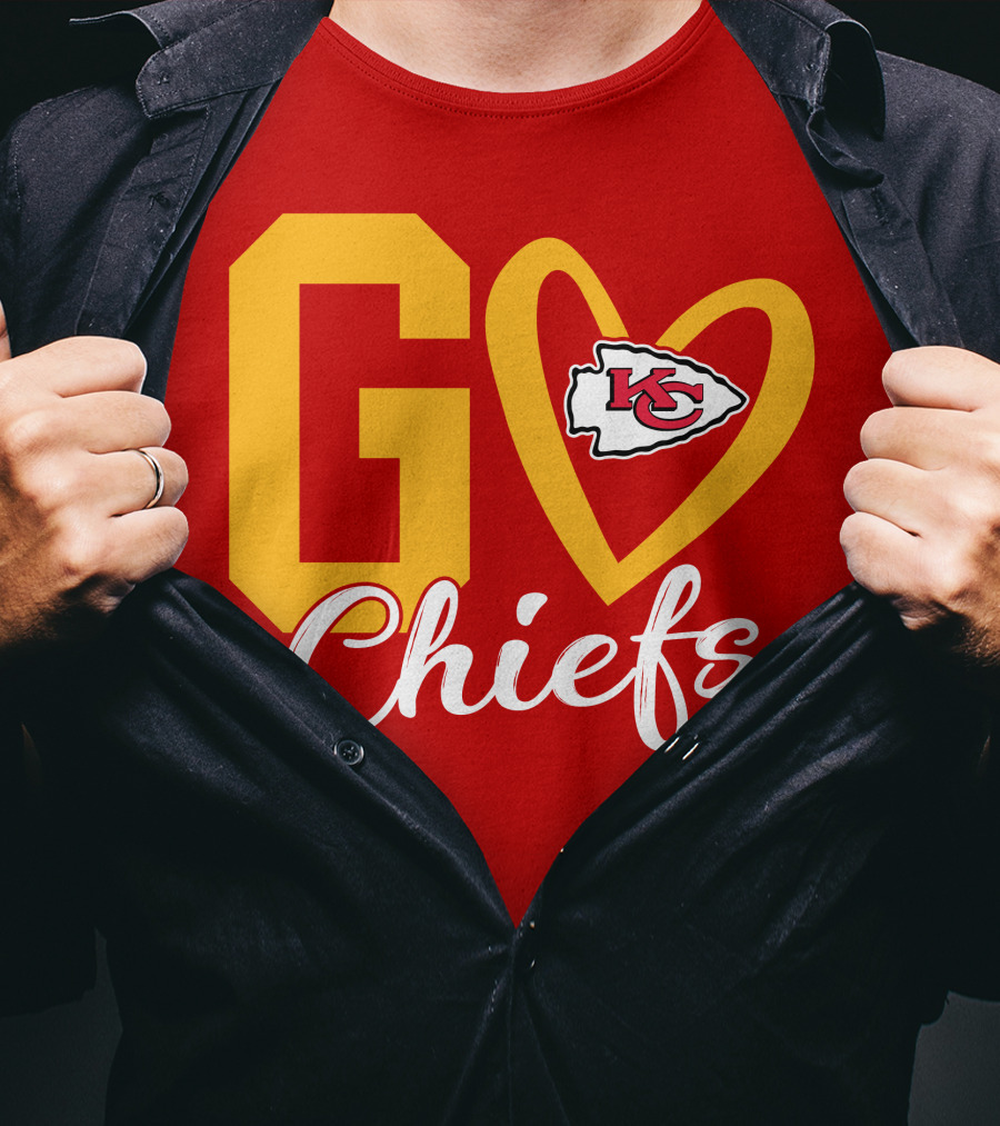 Go Chiefs KC Heart T-Shirt