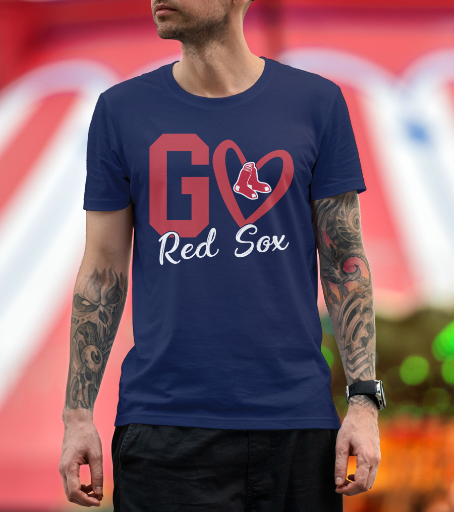 Go Red Sox Heart Socks T-Shirt