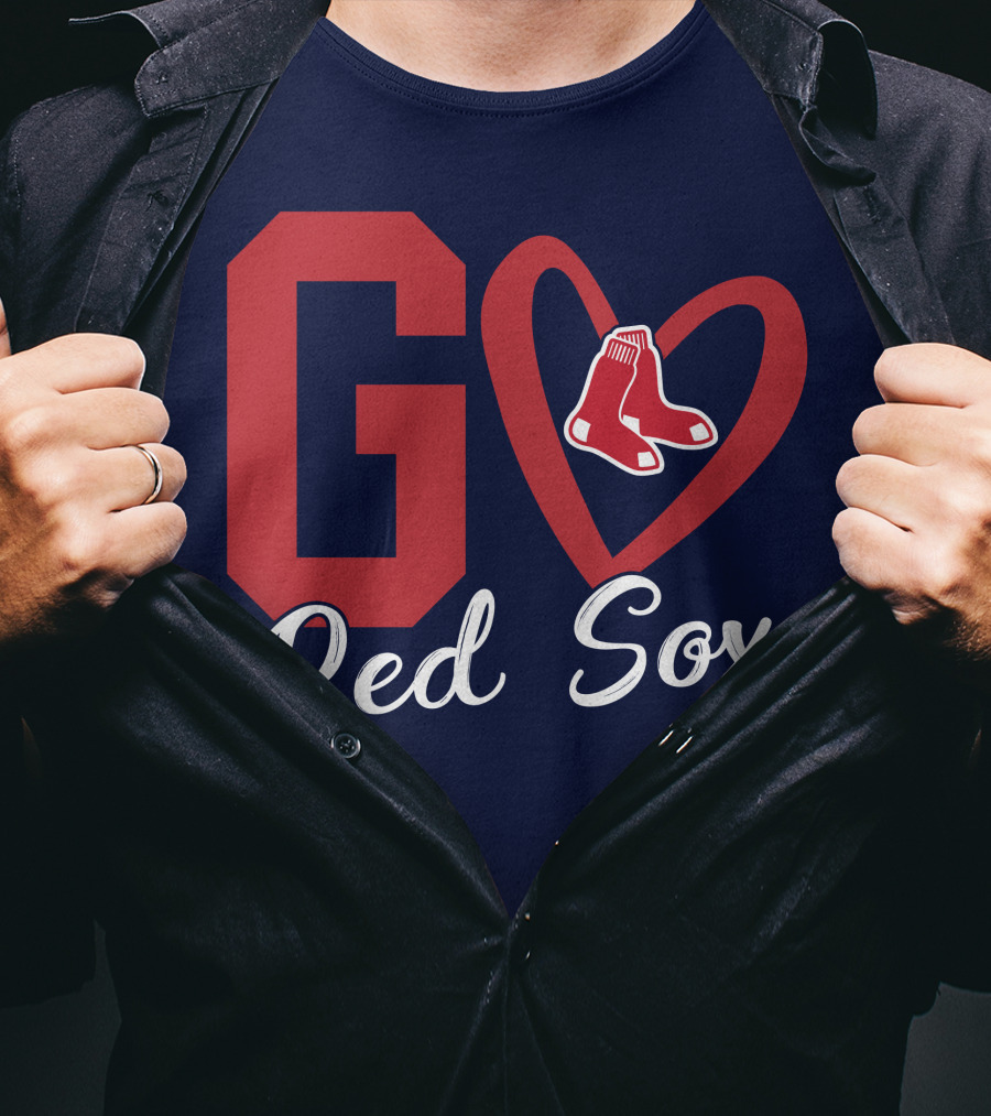 Go Red Sox Heart Socks T-Shirt