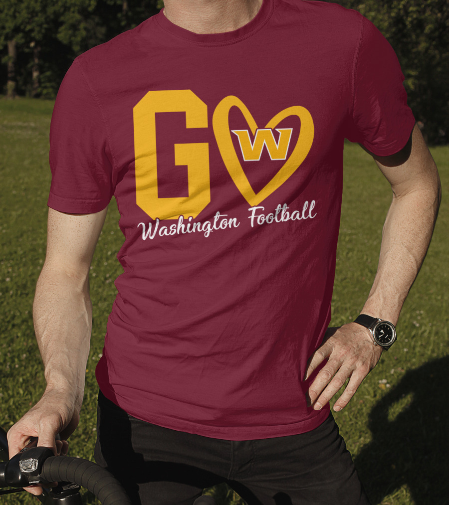Go W Washington Football Team Heart T-Shirt