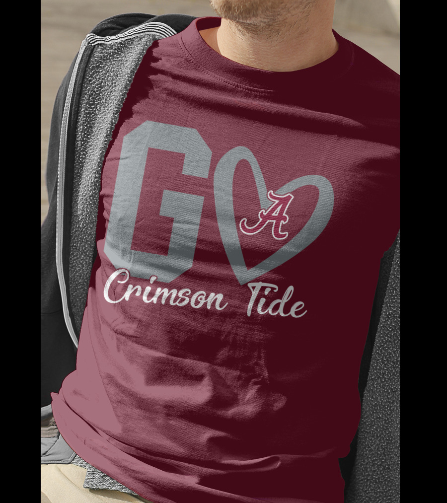 Go Crimson Tide A Heart Alabama T-Shirt