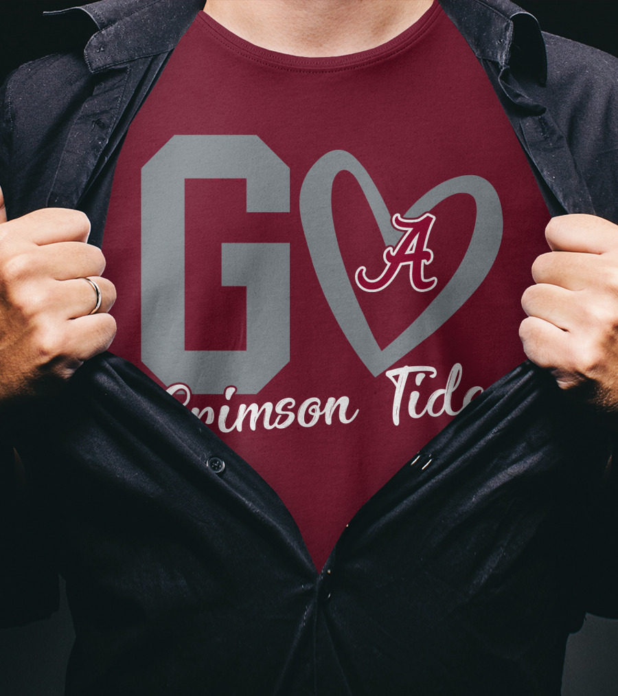 Go Crimson Tide A Heart Alabama T-Shirt