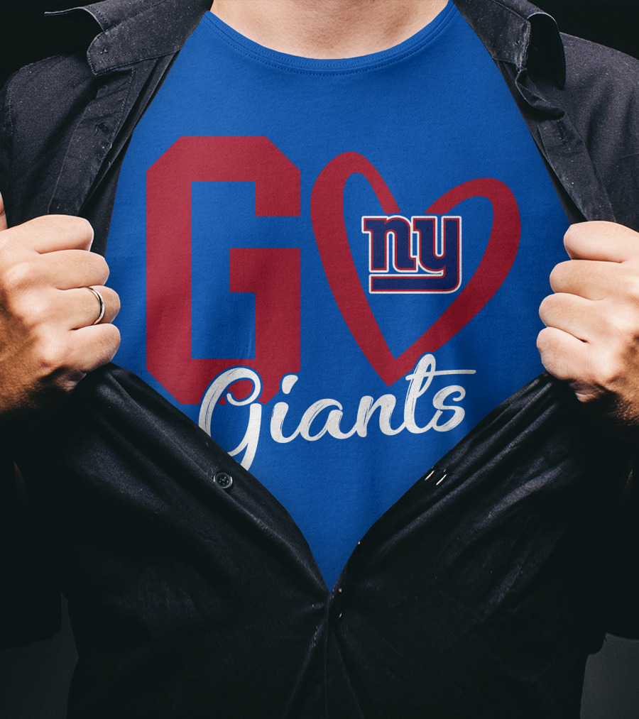 Go Giants NY Giants Heart T-Shirt