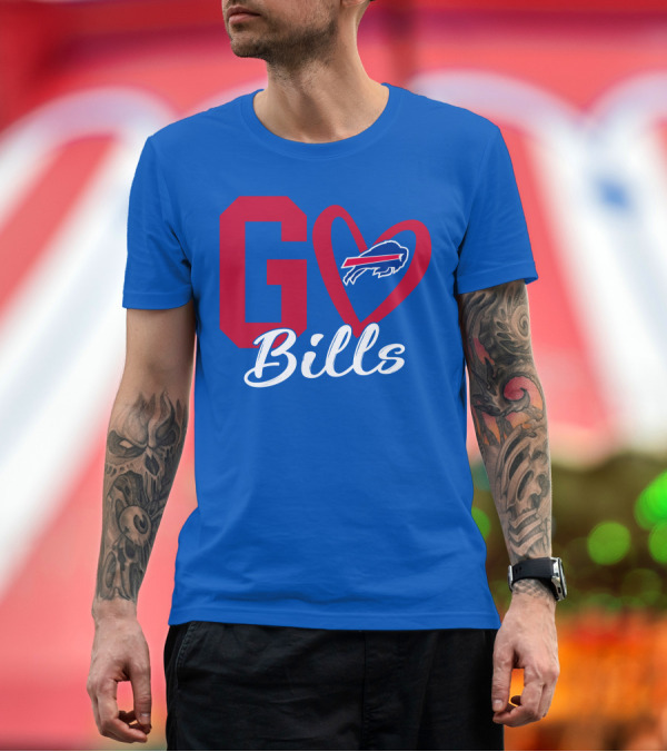 Premium T-Shirt: Go Bills Love Buffalo Bills T-Shirt Go Bills Love Buffalo Bills T-Shirt