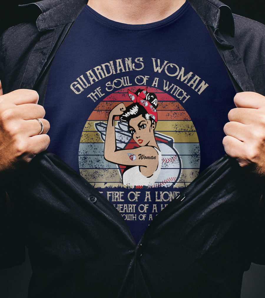 Guardians Woman The Soul Of A Witch The Fire Of A Lioness The Heart Of A Hippie The Mouth Of A Sailor T-Shirt