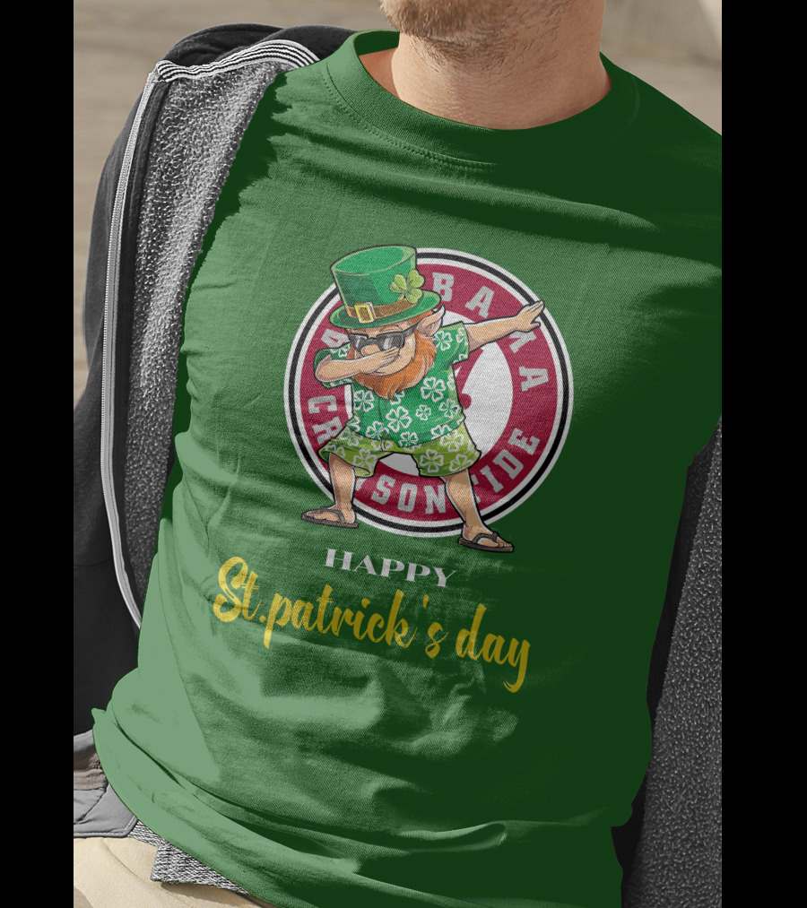 Alabama Crimson Tide Happy St Patrick's Day Dabbing Leprechaun T-Shirt