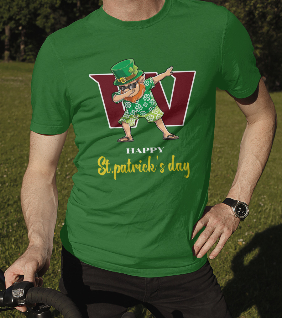 Happy St. Patrick's Day Washington Football Team Dabbing Leprechaun T-Shirt