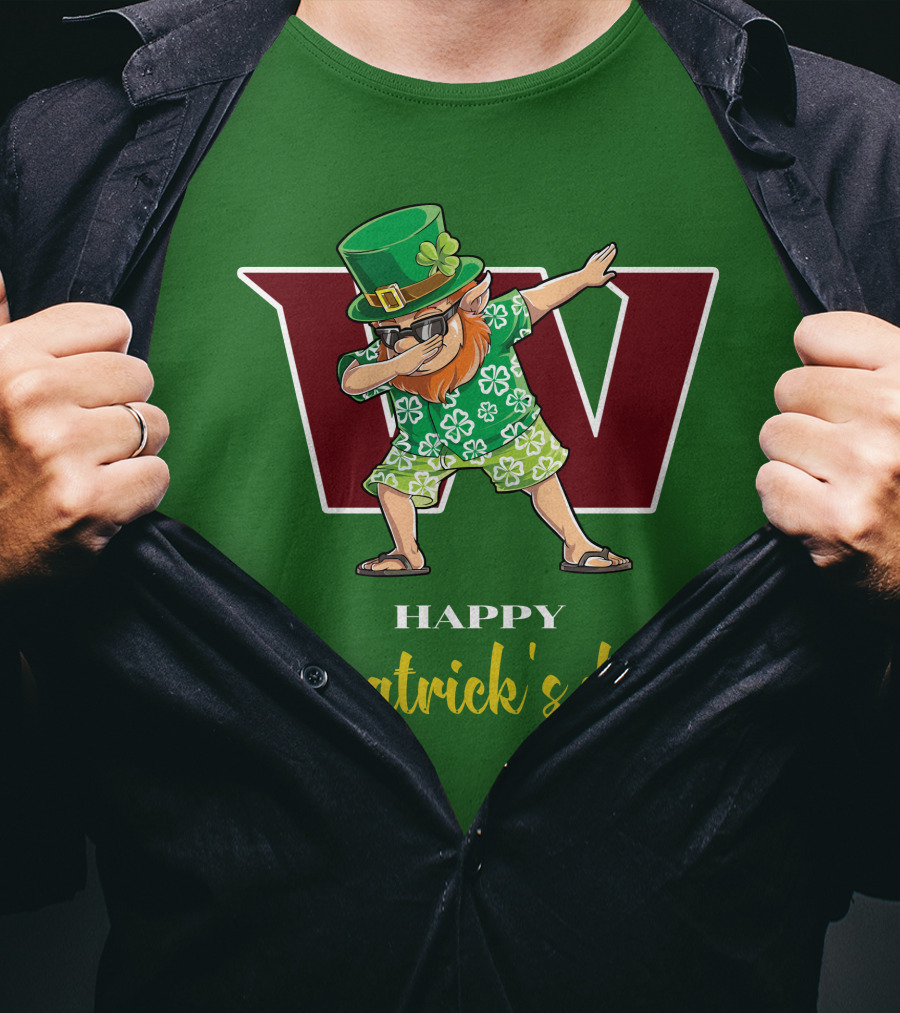 Happy St. Patrick's Day Washington Football Team Dabbing Leprechaun T-Shirt