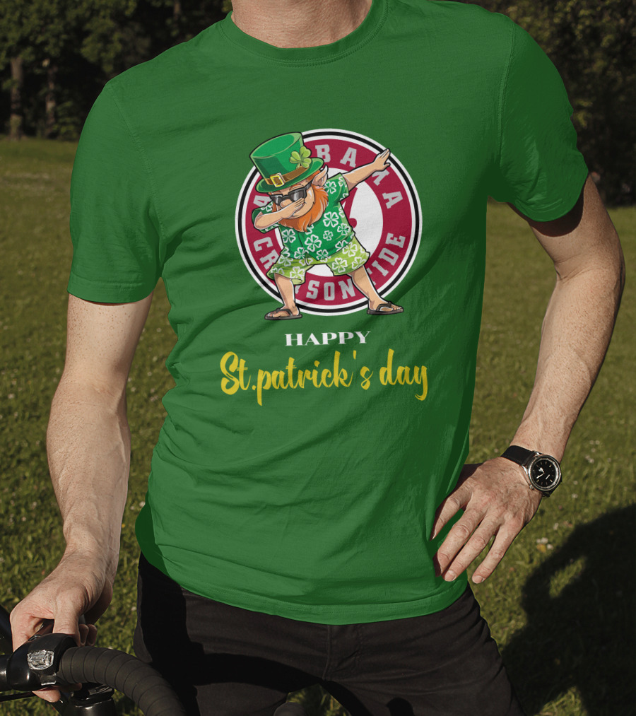 Alabama Crimson Tide St Patrick's Day Happy Dabbing Leprechaun T-Shirt