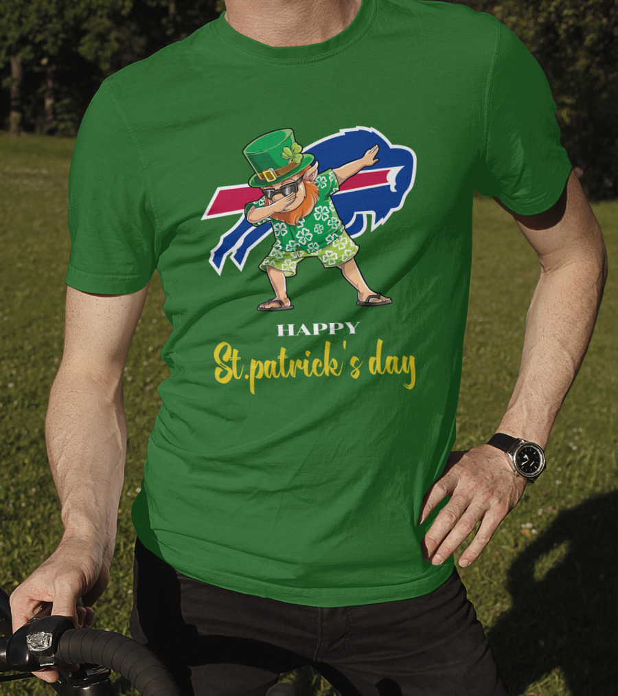 Buffalo Bills St Patrick's Day Happy Dabbing Leprechaun T-Shirt