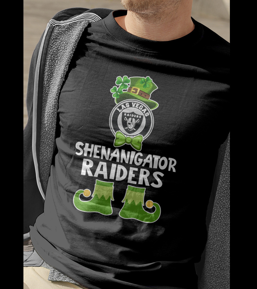 Las Vegas Raiders Shenanigator St. Patrick's Day Leprechaun Fun T-Shirt