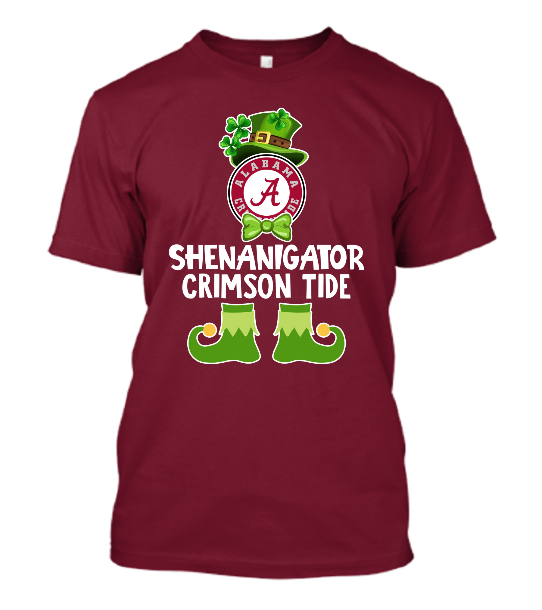 Shenanigator Alabama Crimson Tide St. Patrick's Day Funny Leprechaun T-Shirt