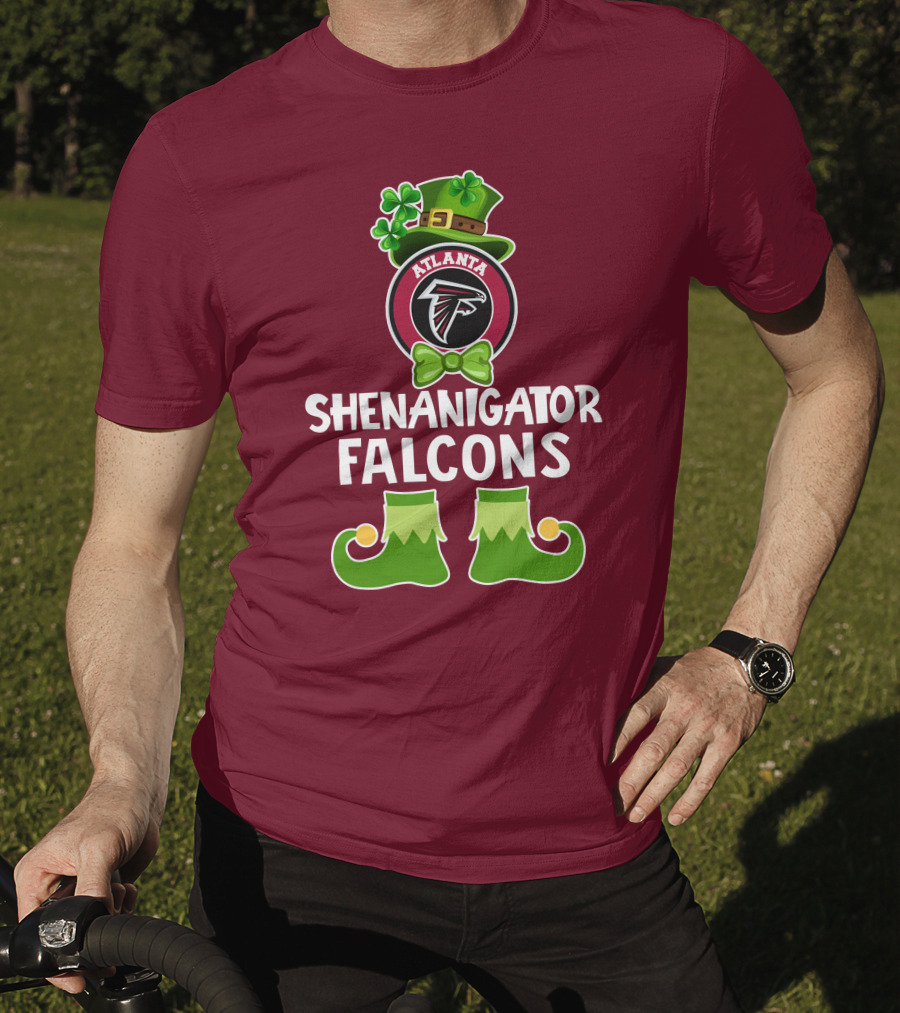 Shenanigator Leprechaun Atlanta Falcons St. Patrick's Day Fun T-Shirt