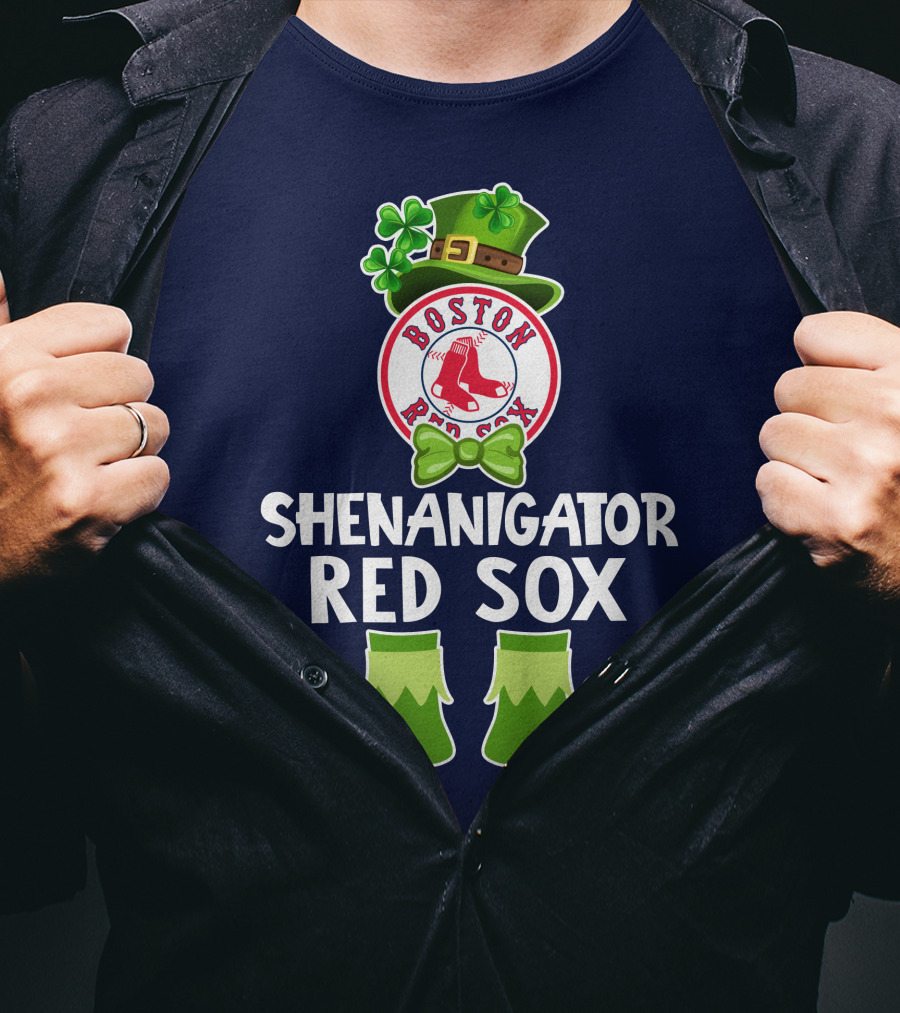 Boston Red Sox Shenanigator Leprechaun St. Patrick's Day T-Shirt