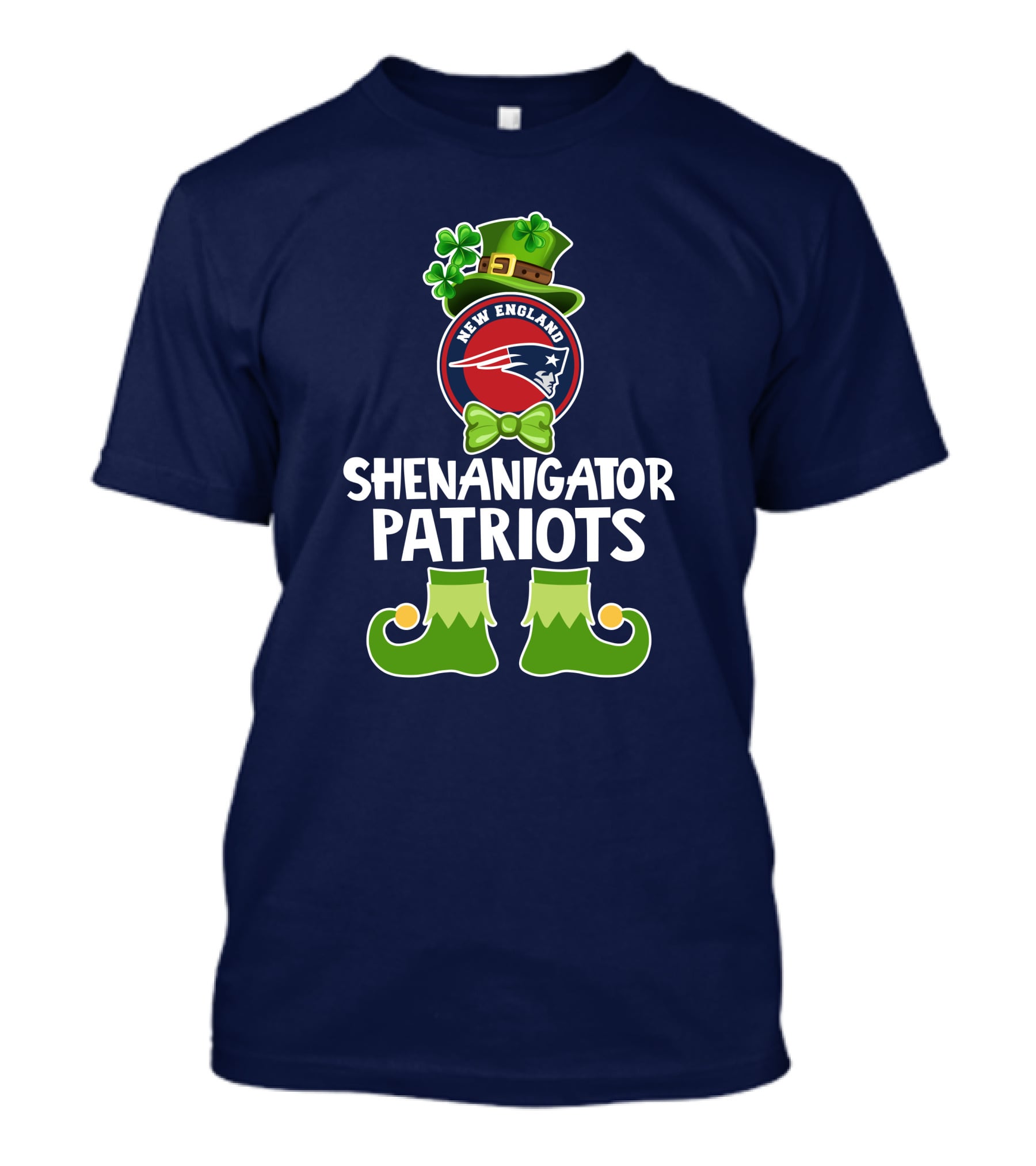 Funny Leprechaun St. Patrick's Day Shenanigator New England Patriots T-Shirt