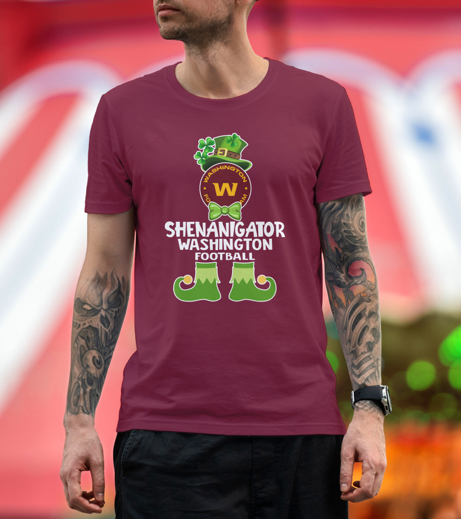Shenanigator Washington Football Fun Leprechaun St. Patrick's Day T-Shirt