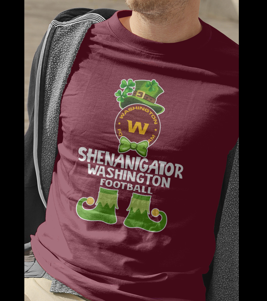 Shenanigator Washington Football Fun Leprechaun St. Patrick's Day T-Shirt
