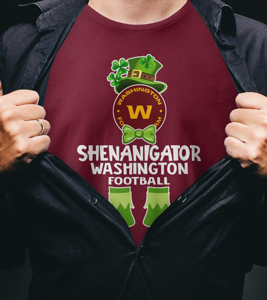 Shenanigator Washington Football Fun Leprechaun St. Patrick's Day T-Shirt