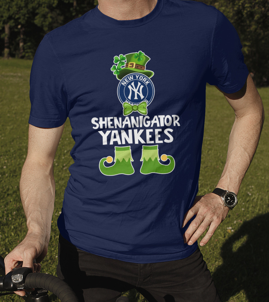 Shenanigator St. Patrick's Day New York Yankees Funny Leprechaun T-Shirt