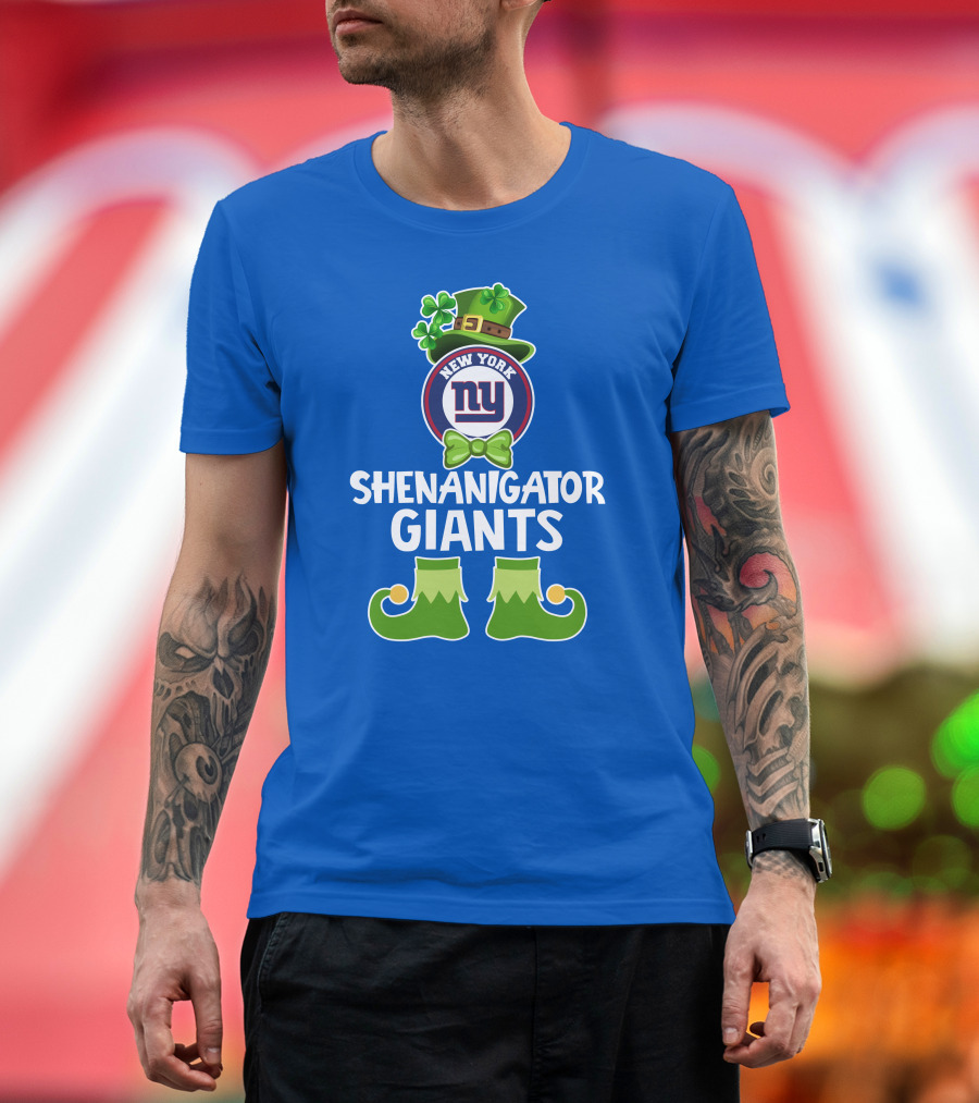 New York Giants St. Patrick's Day Shenanigator Leprechaun Fun T-Shirt