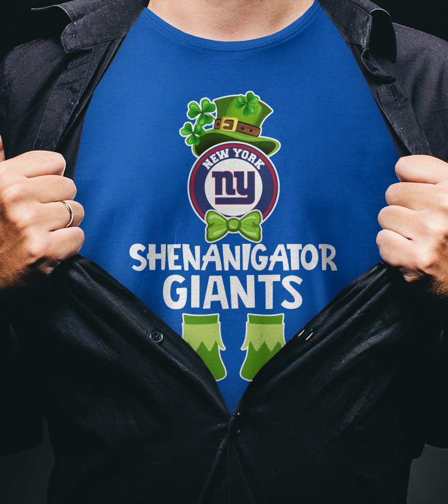 New York Giants St. Patrick's Day Shenanigator Leprechaun Fun T-Shirt