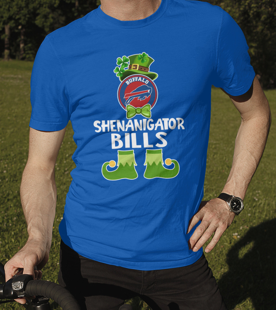 Shenanigator Buffalo Bills Funny Leprechaun St. Patrick's Day T-Shirt