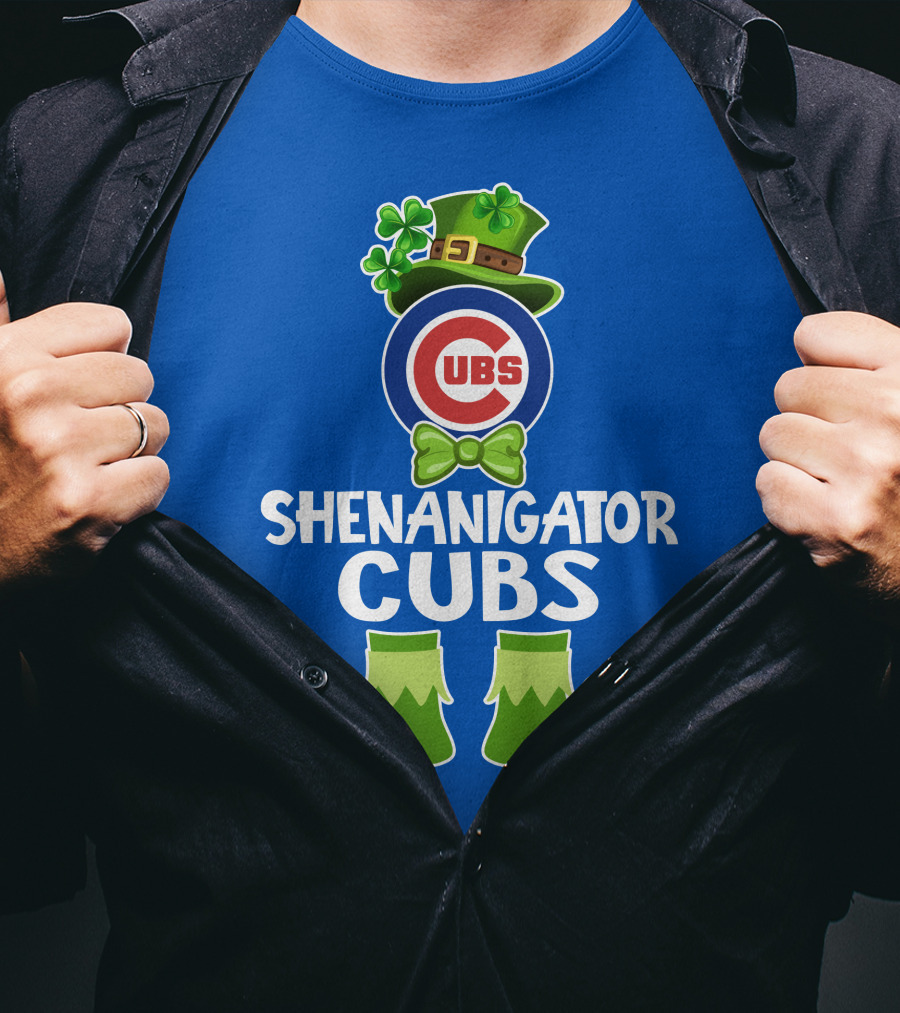 Shenanigator Leprechaun Chicago Cubs St. Patrick's Day Fun T-Shirt