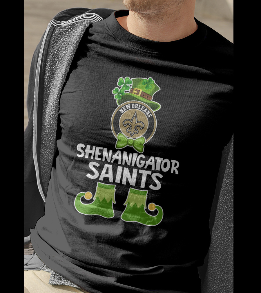 New Orleans Shenanigator Saints Funny Leprechaun St. Patrick's Day T-Shirt