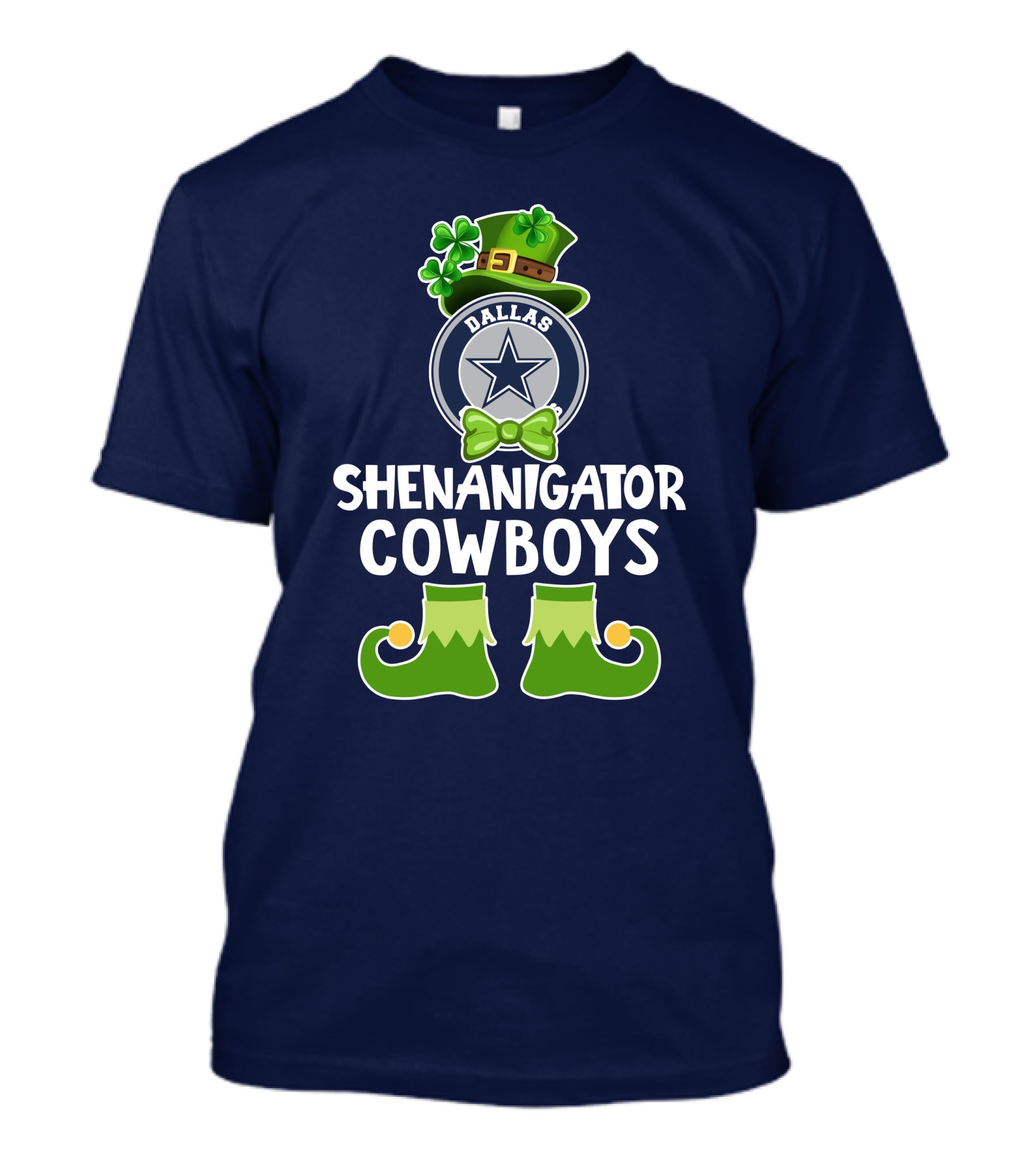 Shenanigator Dallas Cowboys Leprechaun St. Patrick's Day Fun T-Shirt