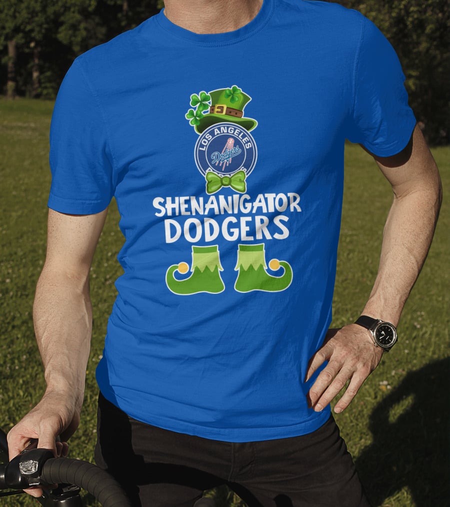 Los Angeles Dodgers Funny Leprechaun Shenanigator St. Patrick's Day T-Shirt