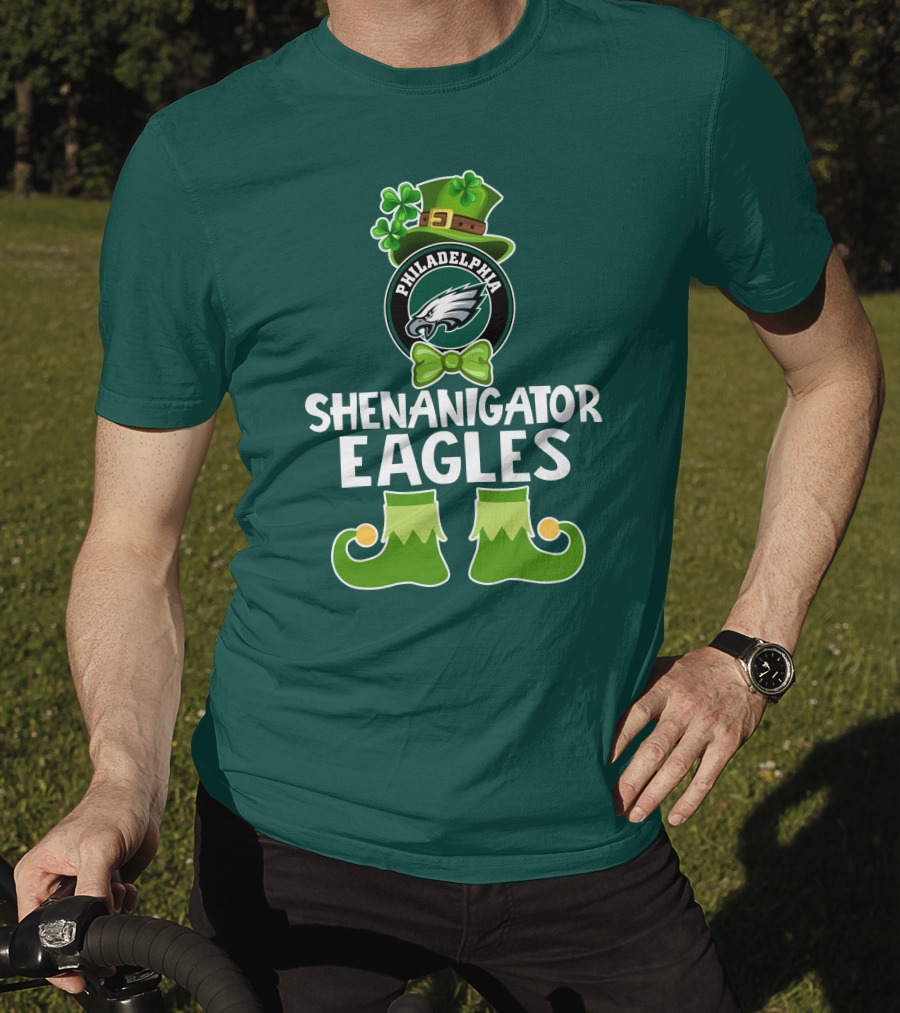 Philadelphia Eagles Shenanigator St. Patrick's Day Funny Leprechaun T-Shirt