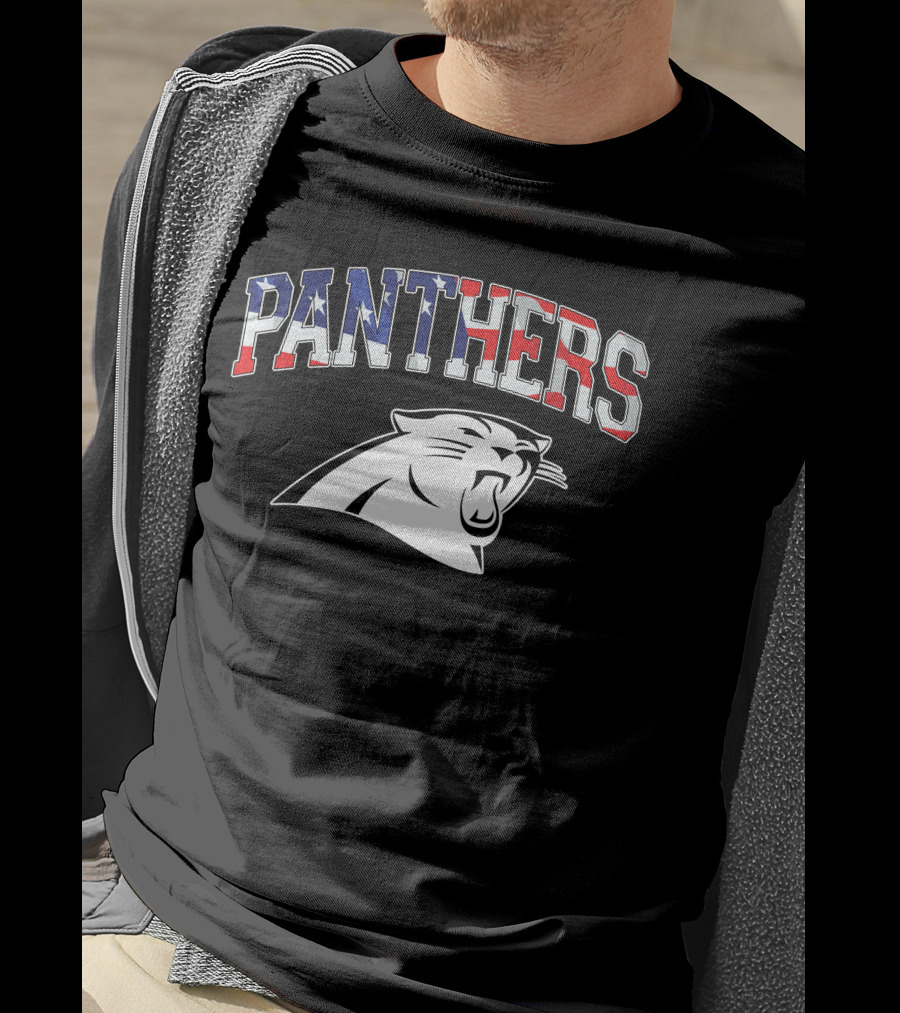 Panthers American Flag T-Shirt
