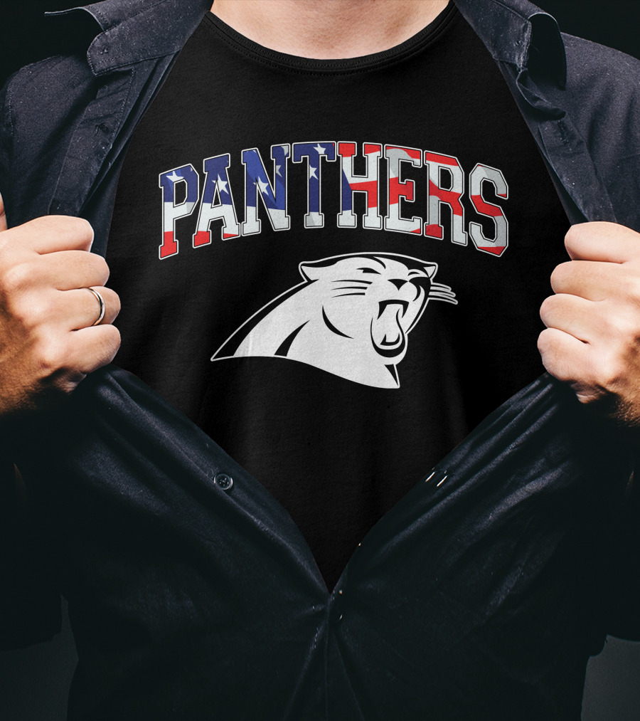 Panthers American Flag T-Shirt