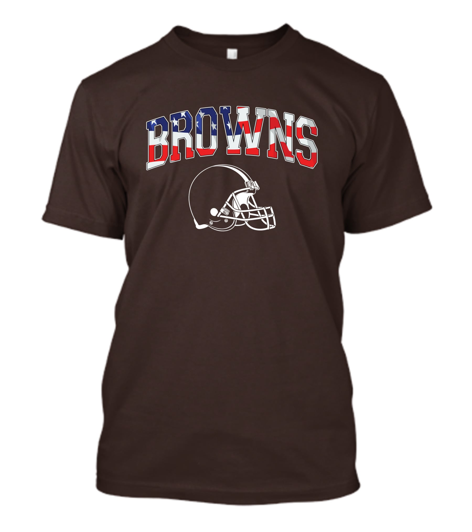 Browns American Flag Helmet T-Shirt