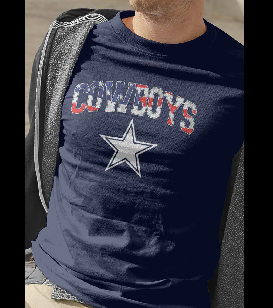 Dallas Cowboys COWBOYS American Flag Star T-Shirt