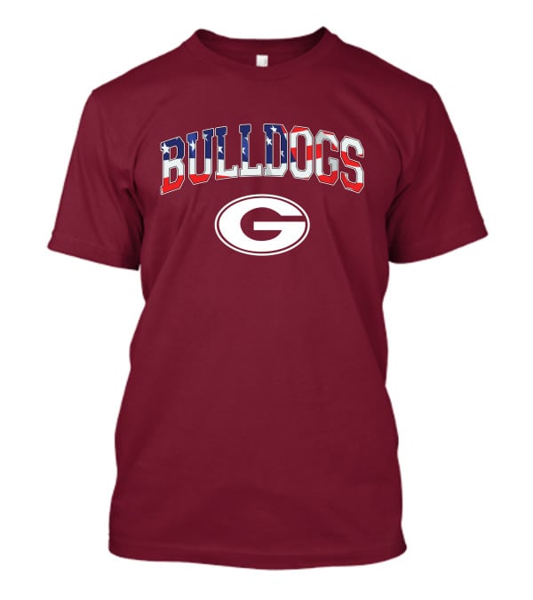 Georgia Bulldogs G Logo American Flag Bulldogs T-Shirt