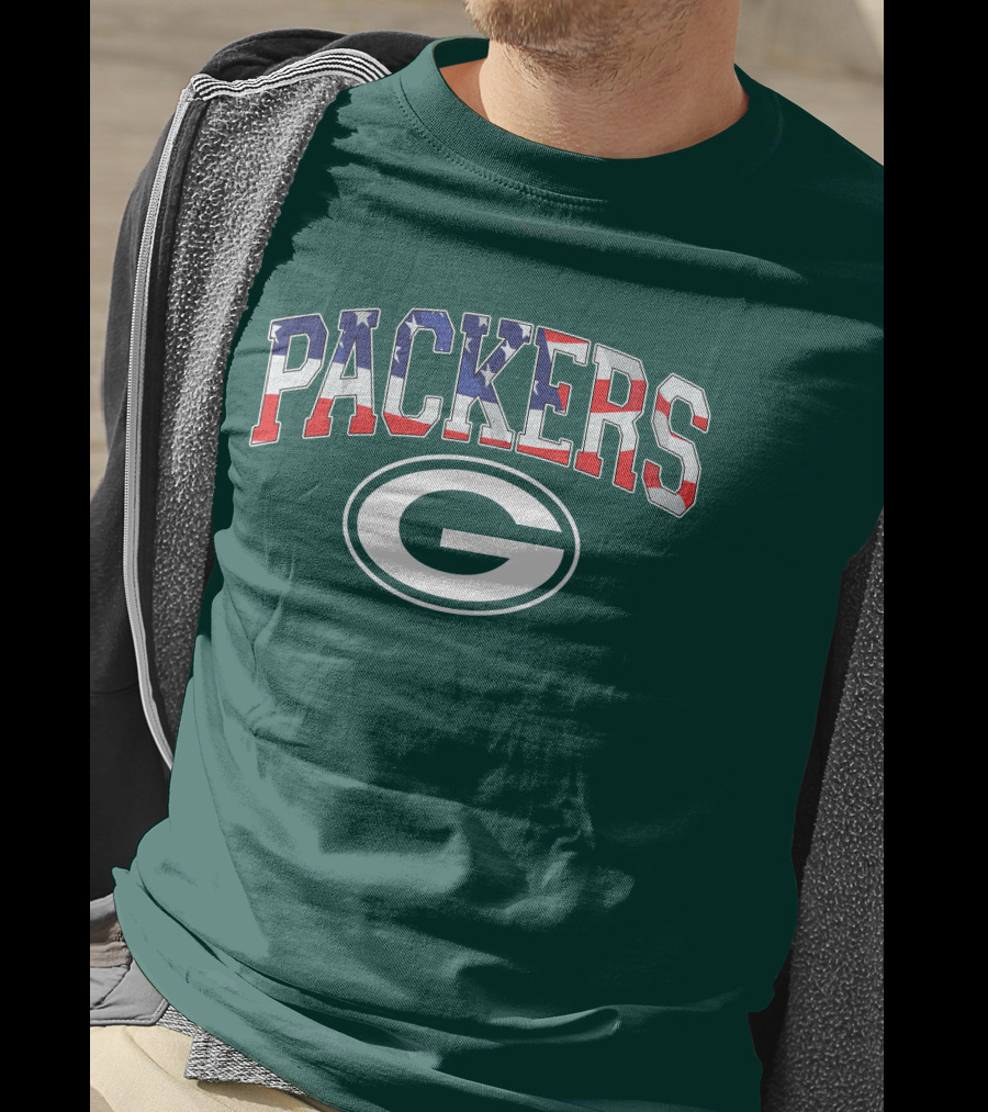Packers G Logo American Flag T-Shirt