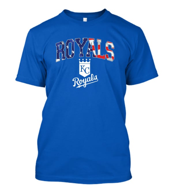Kansas City Royals KC American Flag Logo Royals T-Shirt