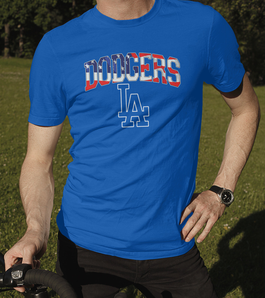 Dodgers American Flag LA T-Shirt