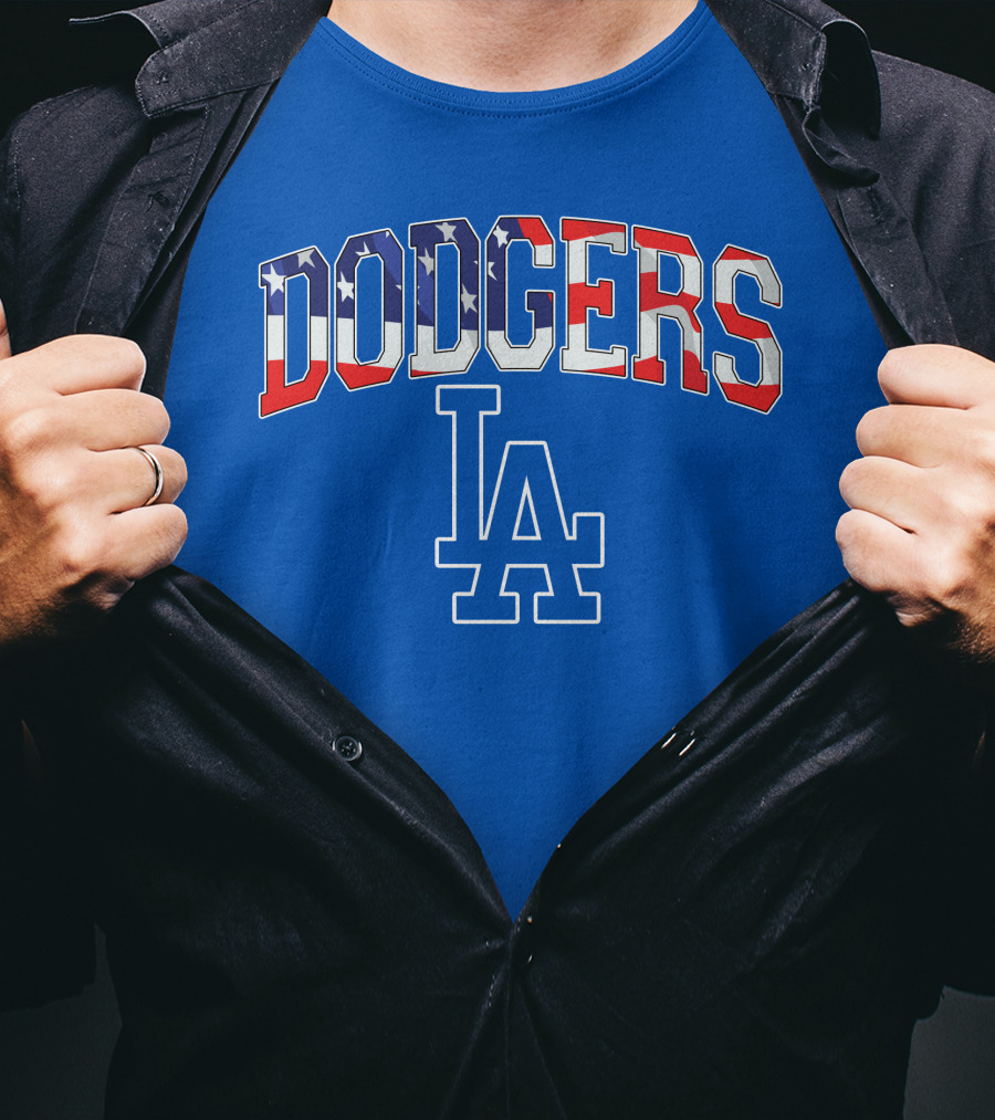 Dodgers American Flag LA T-Shirt