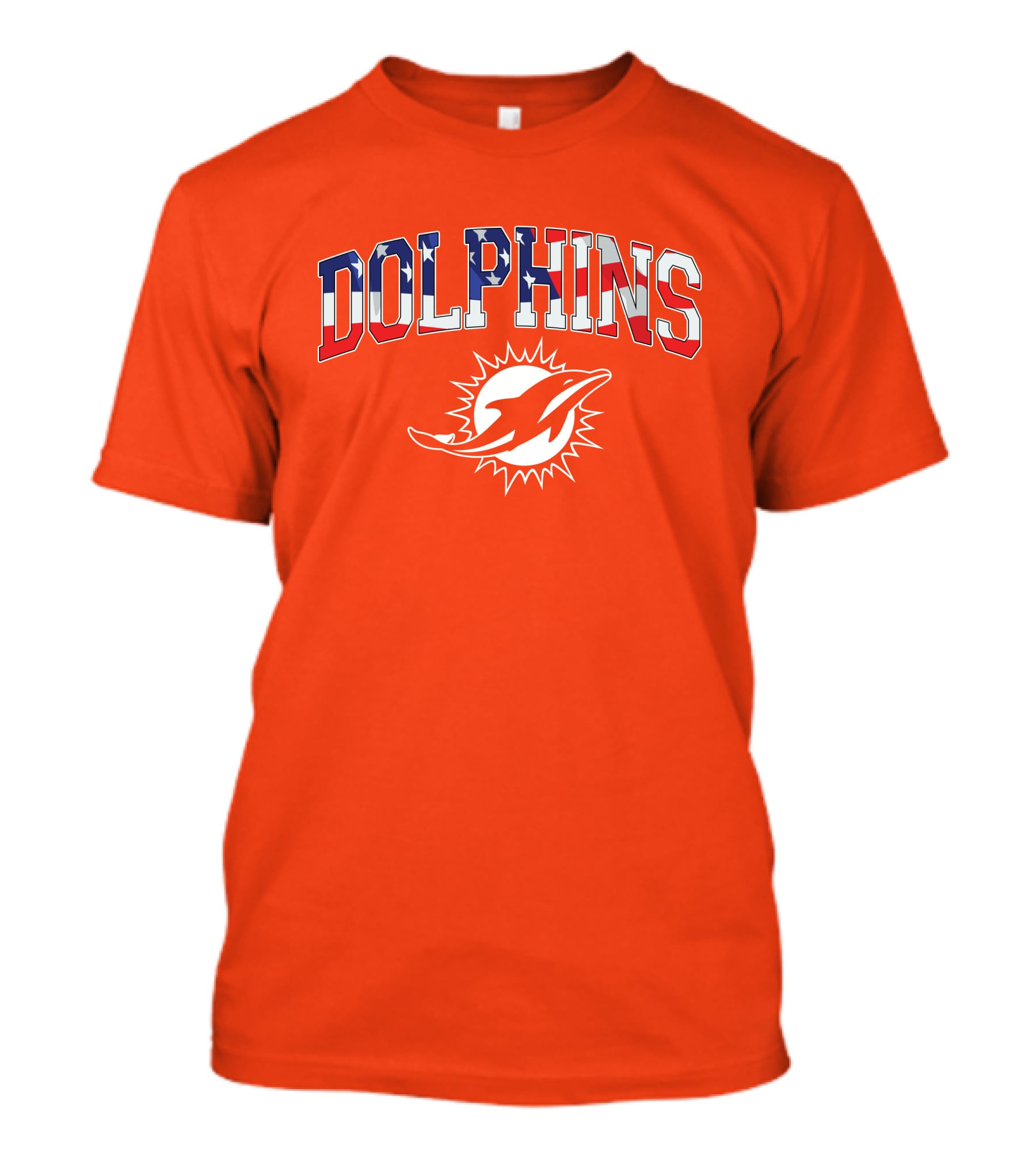 Dolphins American Flag Miami Football T-Shirt