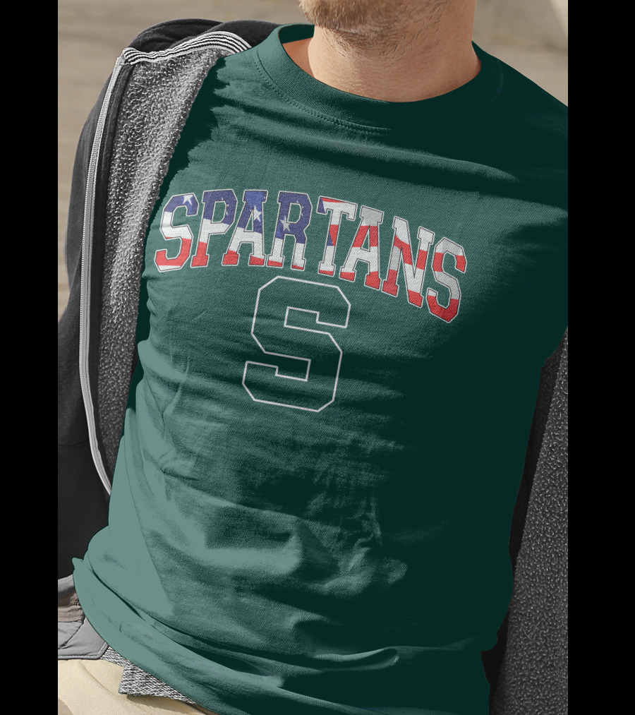 SPARTANS American Flag S T-Shirt
