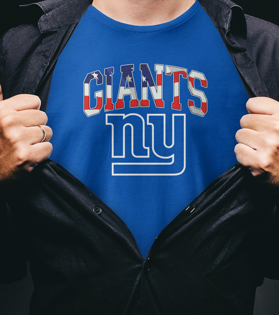 New York Giants American Flag NY T-Shirt