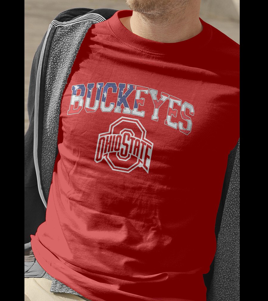 Ohio State Buckeyes American Flag Buckeyes Ohio State T-Shirt