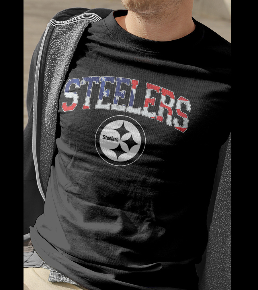 Steelers American Flag Pittsburgh Steelers T-Shirt