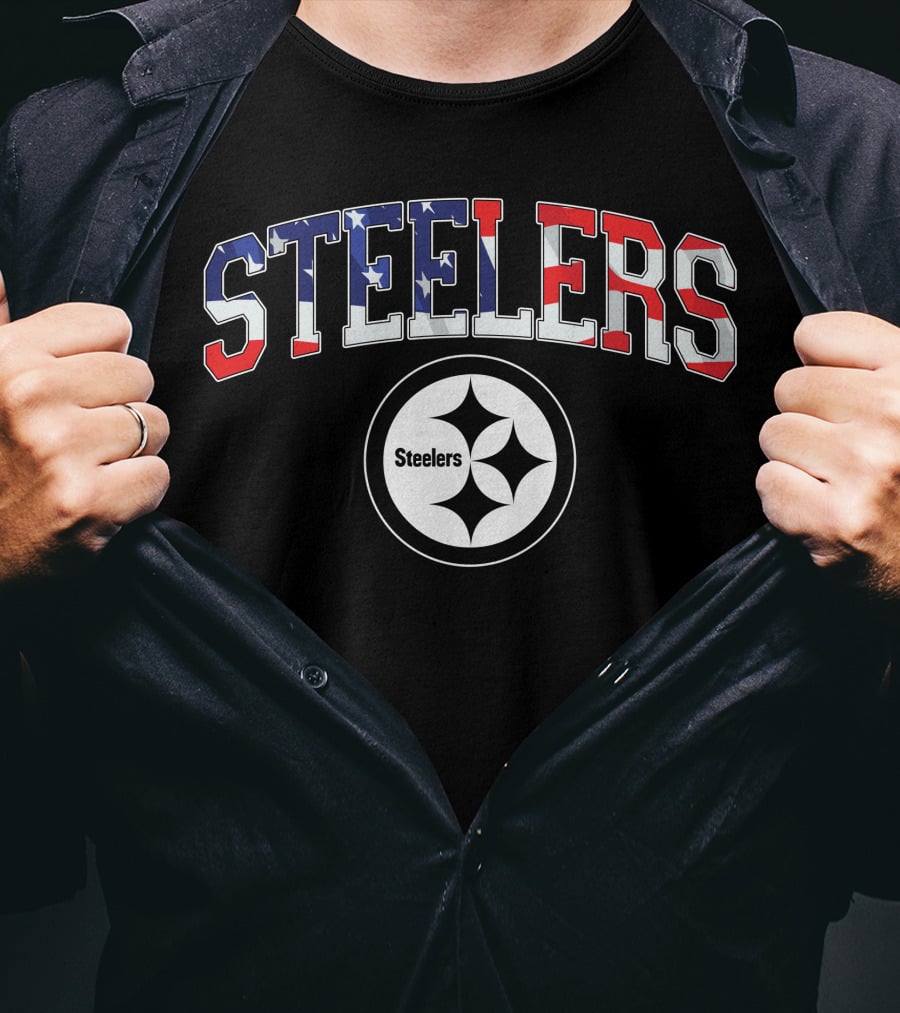 Steelers American Flag Pittsburgh Steelers T-Shirt